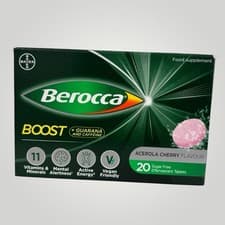 Image of Berocca Boost Energy Vitamin Tablets 20 Acerola Cherry Flavour Exp: 09/28