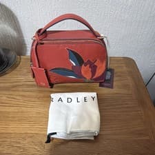Image of RADLEY NATURE BLOOMS RED LEATHER CROSSBODY BAG BNWT RRP £219