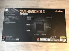 Image of ENDERS San Francisco 3 Burner Gas Grill BBQ Barbecue Trolley Warming Rack - New