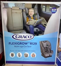 Image of Graco FlexiGrow R129 Toddler Car Seat - Quartz Harness Highback booster Safety