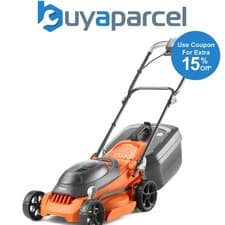 Image of Flymo 36V EasiStore 340R Cordless Lawnmower Mower 34cm Twin 18v / 36v Bare Bosch
