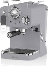Image of Swan SK22110GRN Retro Espresso Plastic Coffee Machine with Milk Frother