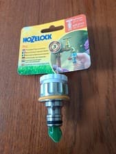 Image of Hozelock 2041 Pro Metal Garden Hose Tap Connector Outdoor Outside Threaded Tap