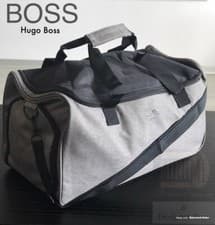 Image of 🆕💙💙HUGO BOSS GREY OVERNIGHT DUFFLE HOLDALL GYM WEEKEND BAG *NEW !!