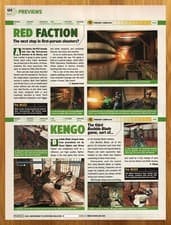 Image of 2000 Red Faction/Kengo PS2 PREVIEW Print Ad/Poster Authentic Video Game Art 00s
