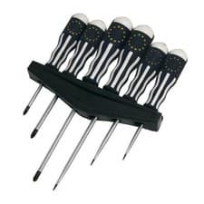 Image of 6pc Screwdriver Set With Euro Type Handle - Flat & Ph (Genuine Neilsen CT3246)