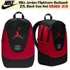 Image of Nike Jordan Flightcore Backpack 27L Black Gym Red IU5403-010