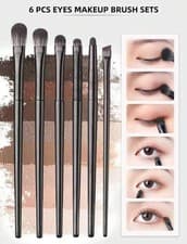 Image of 6pc High Quality Soft Bristle Eyeshadow blending, Smudging, eyeliner Brush Set