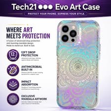 Image of Tech21 (iPhone 12 Pro Max) Case Evo Art Shockproof, 12ft Drop Tested, Slim Cover