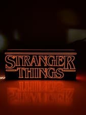 Image of Stranger Things LED Light Box - Glowing Logo Sign - Desk & Wall Decor