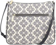 Image of Kate Spade KG481 Black Multi Spade Flower Coated Canvas Swing Pack Shoulder Bag