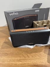 Image of VEHO M-SERIES MR-8 RETRO WIRLESS SPEAKER & POWER BANK - BLACK - Never Used