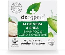Image of Dr. Organic Aloe Vera & Shea Shampoo & Conditioner Bar for All Hairs Pack of 2