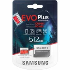 Image of Samsung Evo Plus 512GB Micro SDXC Memory Card C10 U3 4K 100MB/s MBMC512GAEU