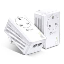 Image of TP-LINK TL-PA7027P KIT AV1000 2 Port Gigabit Passthrough Powerline Starter Kit,