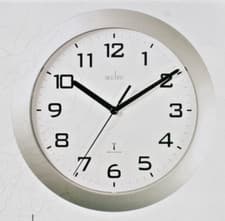 Image of Acctim Peron Wall Clock Radio Controlled Silver 23cm model 74367