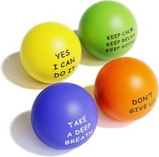 Image of Stress Balls 4 Pack for Kids & Adults - Anxiety Relief & Anger Management