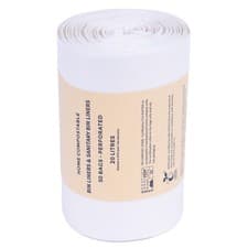 Image of PROWASHROOM 20L Bin Liners Sanitary Office Swing Bin 50 Per Roll 510mm x 670mm