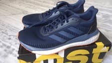 Image of Adidas Solar Drive 19 Boost Running Shoes Navy/Orange Size 7.5 UK 