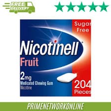 Image of Nicotinell Gum 2mg Fruit – 204 Pieces 100% ORIGINAL ⭐⭐⭐⭐⭐