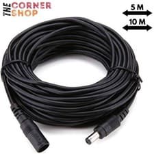 Image of DC Power Supply Extension Cable 12V for CCTV Camera/PSU Lead 5m/10m 5.5 x 2.1mm