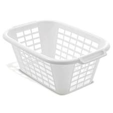 Image of Addis 510610 Rectangular Laundry Basket in White, 1 - Pack