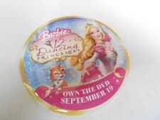 Image of VINTAGE 3" PINBACK BUTTON #65- 072 - BARBIE IN THE 12 DANCING PRINCESSES