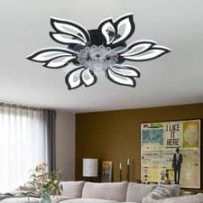 Image of Ceiling Fan Light LED 3-Color Dimmable Chandelier Lamp W/ Bluetooth APP Control
