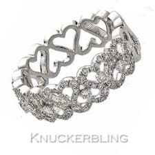 Image of Diamond Half Eternity Ring 0.60ct Brilliant FVS in 18ct White Gold Wedding Ring