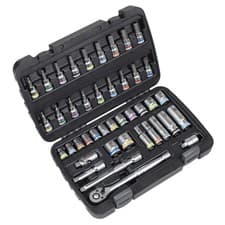 Image of Sealey AK7915 Socket & Socket Bit Set 3/8"Sq Drive 42pc