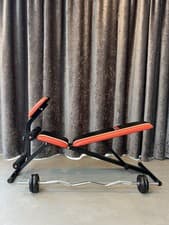 Image of York Fitness Warrior 2 In 1 Dumbbell & Ab Bench With Curl York Weights 2.5kg X4