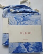 Image of TED BAKER Oxford Pillowcase Pair LANDSCAPE TOILE BLUE New
