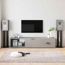 Image of Speaker Stands 2 pcs Black Tempered Glass 4 Pillars Design vidaXL