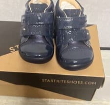 Image of Start-Rite Daydream Girls Navy Iridescent Leather Touch Fastening Boot Size 3G