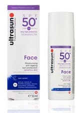 Image of Ultrasun Face Anti-Ageing Sun Protection SPF 50+ 50ml Sensitive Skin Sunscreen