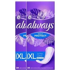 Image of Always Dailies Long Plus Extra Protect Panty 24 Liners || Pack 2