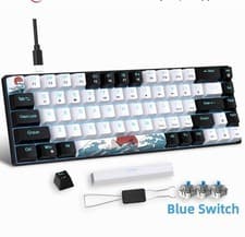 Image of HXSJ Mechanical Gaming Keyboard 68 Keys Wired Gaming Keyboard