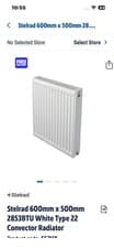 Image of Henrad 600 x1000 Compact Type 22 Double Convector Radiator - White