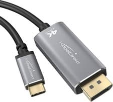 Image of 4K USB C to DisplayPort adapter cable with break-proof metal connectors – 2m