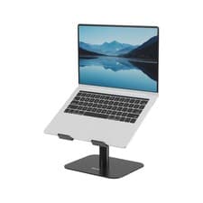 Image of Fellowes Alumia Desk Based Laptop Riser Max Size 15 inch Black (100138881)