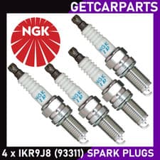Image of Replacement Spark Plugs x4 NGK IKR9J8 93311 YR5DII33S IXU27 OOE208