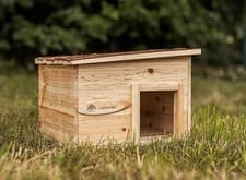 Image of Garden Mile Hedgehog House Wintering Shelter & Feeding Station, Durable Wooden