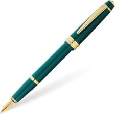 Image of Cross Bailey Light Fountain Pen Medium Nib Polished Gold Tone 0.7mm Gift Box
