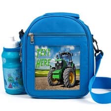 Image of Personalised Lunch Bag Tractor Insulated Cool Bag School Lunch Strap Farm KSU07