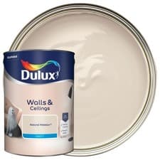 Image of Dulux Matt Emulsion Paint Natural Hessian 5L Interior Walls Finish UK Decor Plus