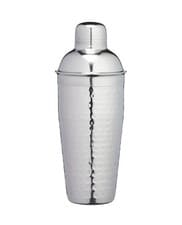 Image of BarCraft Hammered-Steel Cobbler-Style Stainless Steel Cocktail Shaker 700 ml