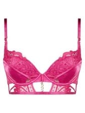 Image of Ann Summers THE ENCORE PADDED PLUNGE Underwired Bra Bright Pink