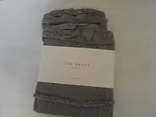 Image of TED BAKER "MAGNOLIA TUFTED " PAIR OF STANDARD PILLOWCASES-CHARCOAL BNIP