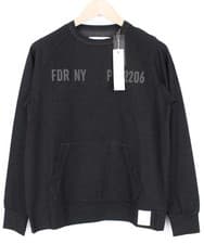Image of REPLAY Men Sweatshirt M Graphic Black Crew Neck Cotton Blend Melange I
