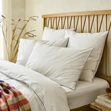Image of Luxury 400 Thread Count 100% Pure Percale Cotton Pillow Cases Piped Edged Trim